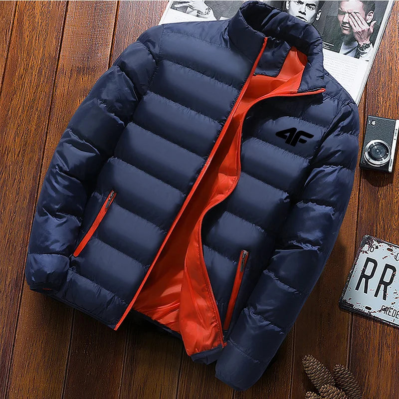 2025 New Winter Long Sleeve Cotton Coat Zipper Jacket Men's Cotton Coat